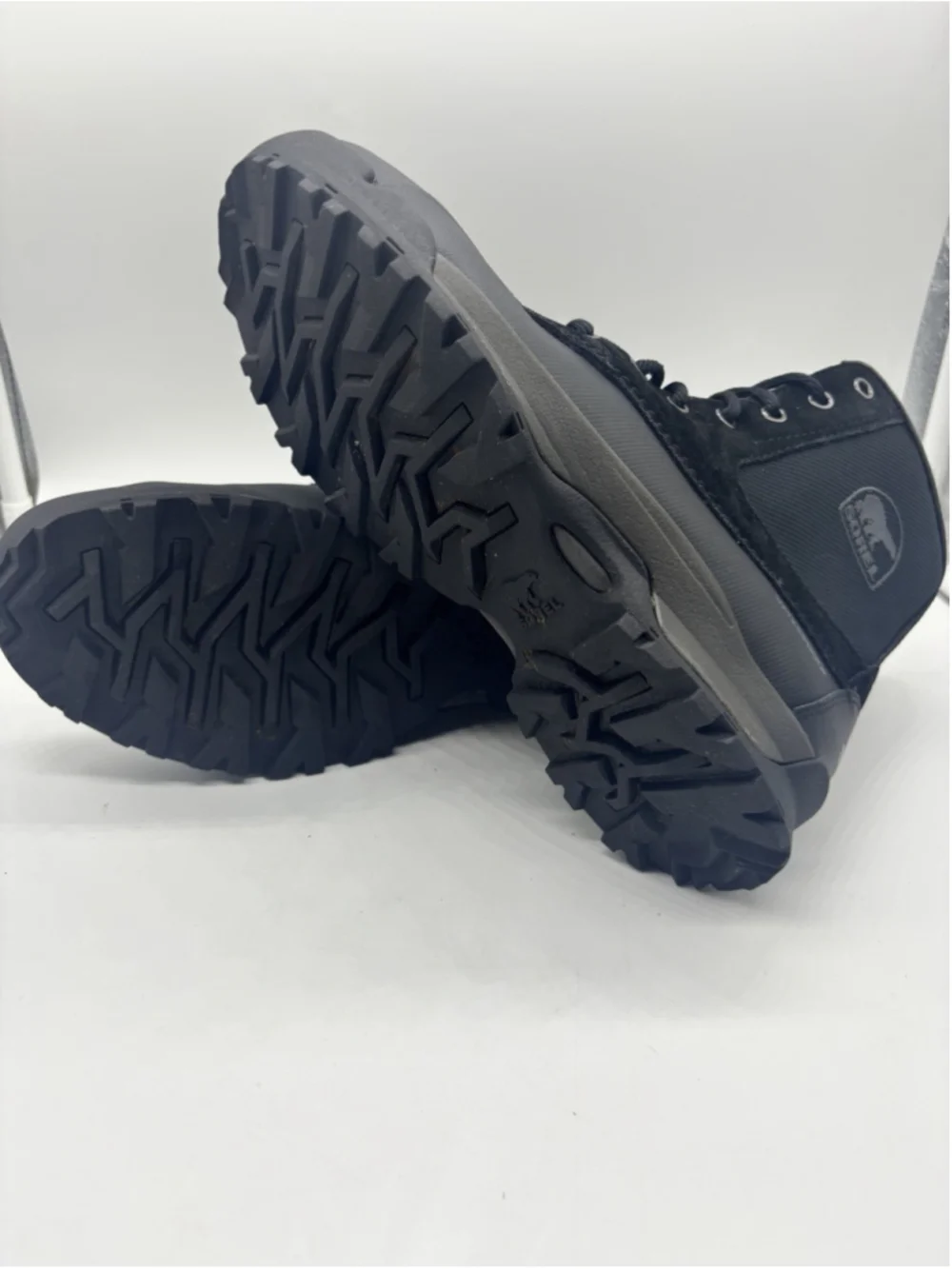 Sorel Buxton Boots Mens 8 Snow Waterproof Lace Up Comfort Casual Ankle Top Black